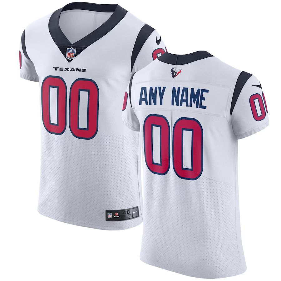 Men Houston Texans Nike White Vapor Untouchable Custom Elite NFL Jersey